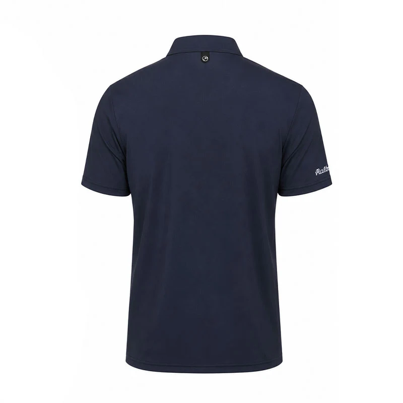 MALBON GOLF Fairway Baldwin Men's Polo (Navy) - Image 2