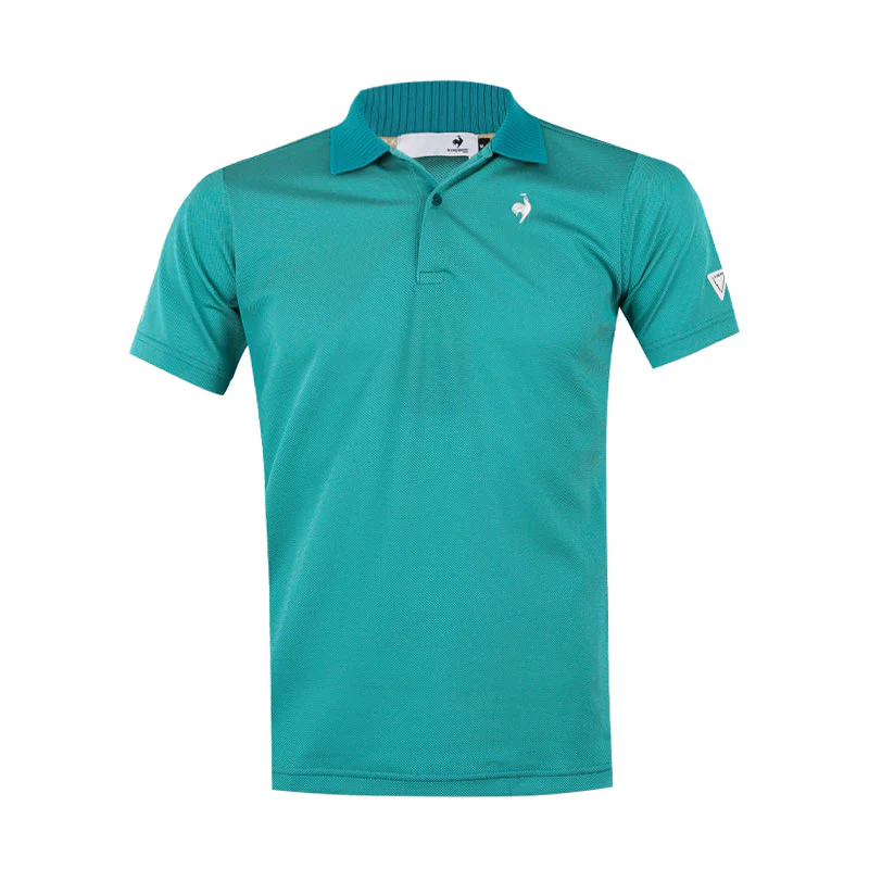 LE COQ SPORTIF GOLF Golf Patterned Men's Polo (Green)