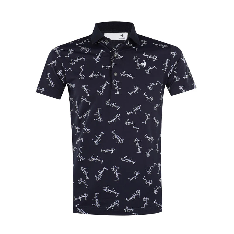 LE COQ SPORTIF GOLF Seasonal Print Men's Polo (Navy)