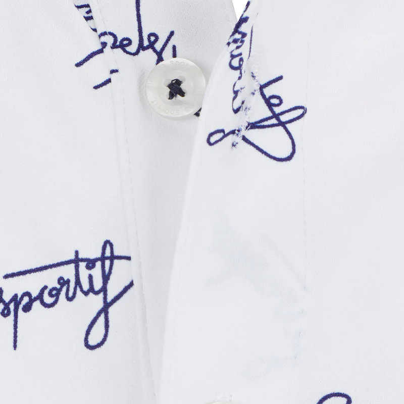 LE COQ SPORTIF GOLF Seasonal Print Men's Polo (White) - Image 3