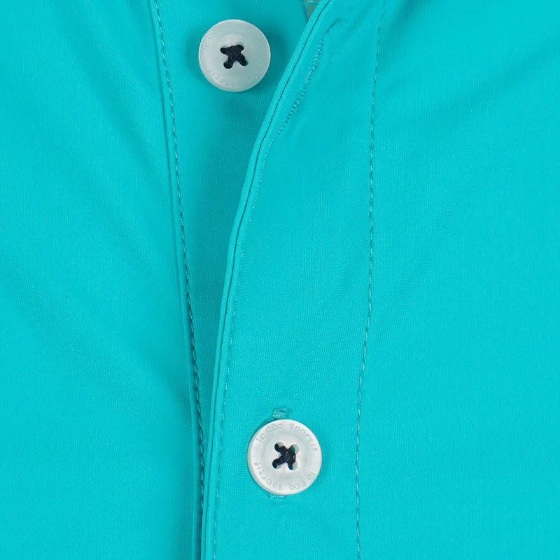 LE COQ SPORTIF GOLF Nylon Stretch Men's Polo (Green) - Image 3