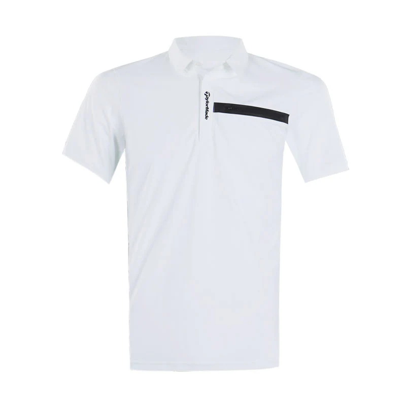 TAYLORMADE Edgy Block Men's Polo (White)