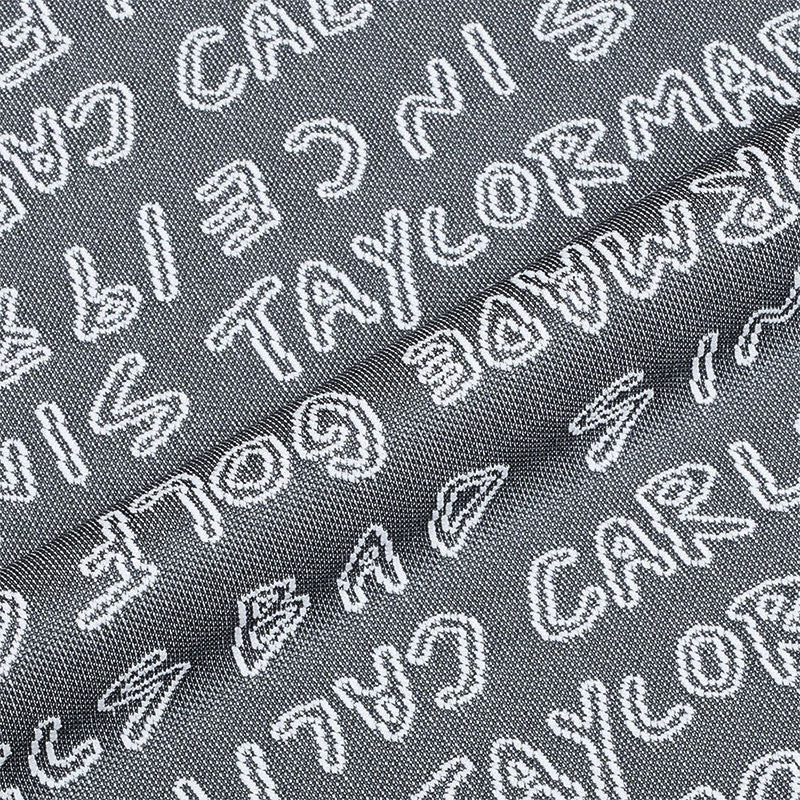 TAYLORMADE Wording Jacquard Men's Polo (Black) - Image 4