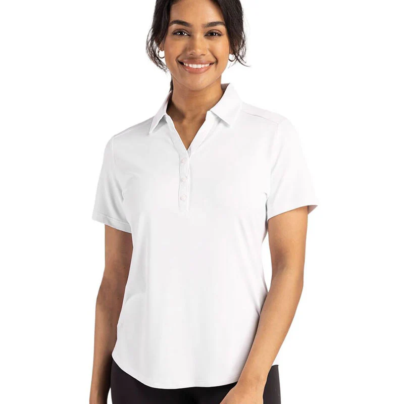 CUTTER & BUCK Recycled Women's Polo (White) - Image 3