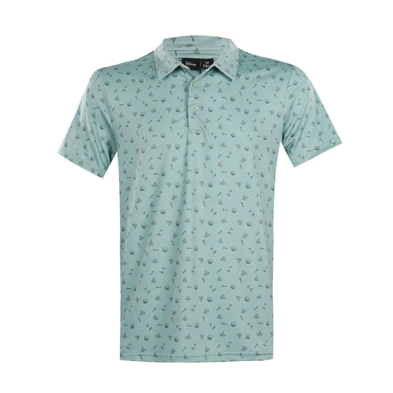 DISNEY Golf Accesories Print Men's Polo (Jadesheen Green)