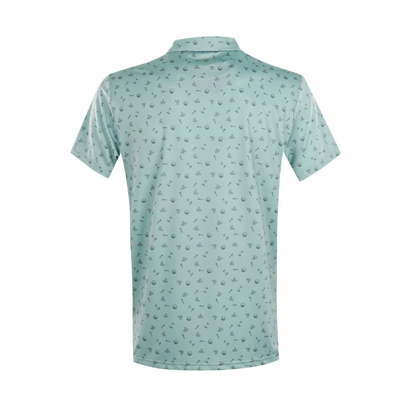DISNEY Golf Accesories Print Men's Polo (Jadesheen Green) - Image 2