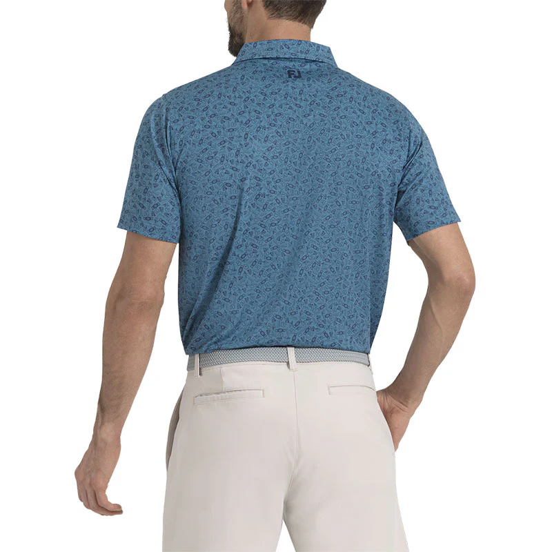 FOOTJOY 2025 Open Event Print Men's Polo (Blue) - Image 3