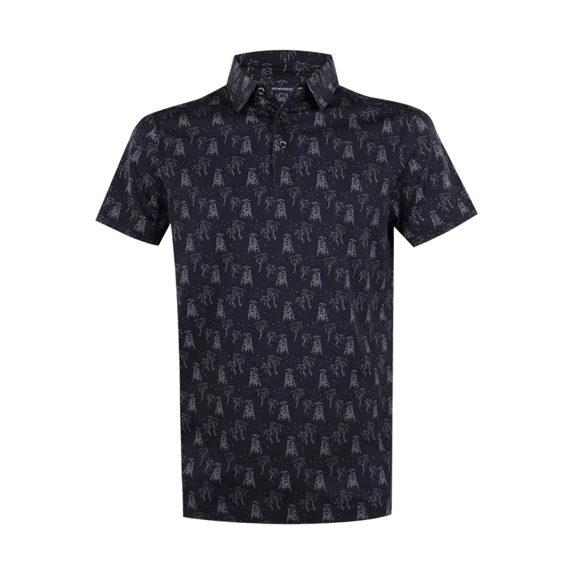 CUTTER & BUCK Mercerized Left Print Men's Polo (Navy)