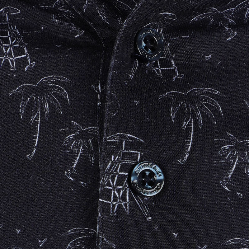 CUTTER & BUCK Mercerized Left Print Men's Polo (Navy) - Image 3