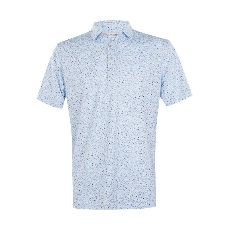 PETER MILLAR On The Hunt Men's Performance Jersey Polo (White)