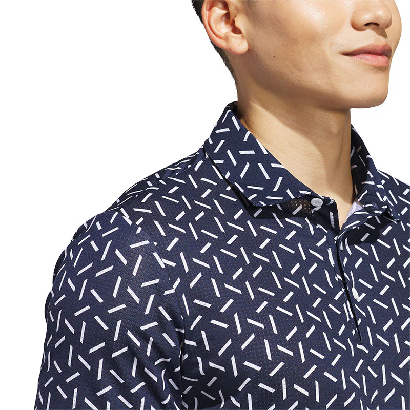 ADIDAS Ultimate365 Mesh Print Climacool Men's Polo (Navy) - Image 3