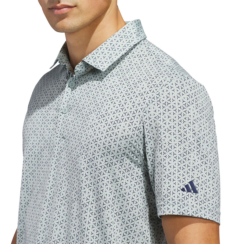 ADIDAS Ultimate365 Mesh Tango Print Climacool Men's Polo (Sage) - Image 3