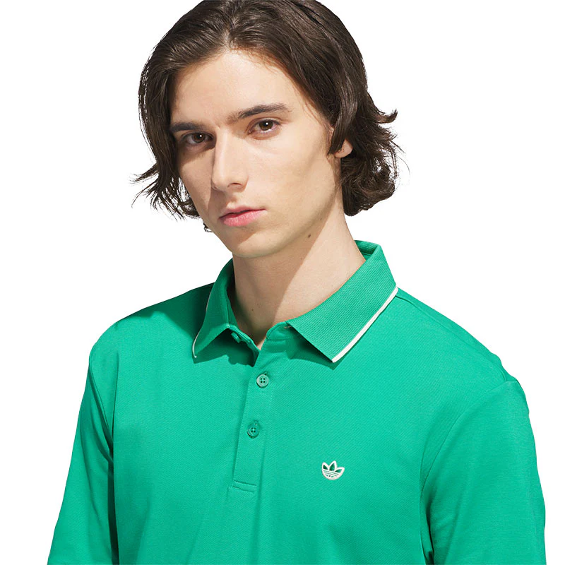 ADIDAS Originals Twistknit Trefoil Men's Polo (Green) - Image 3