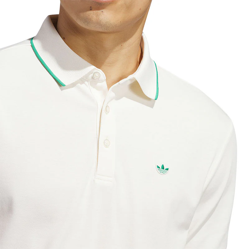 ADIDAS Originals Twistknit Trefoil Men's Polo (White/Green) - Image 3