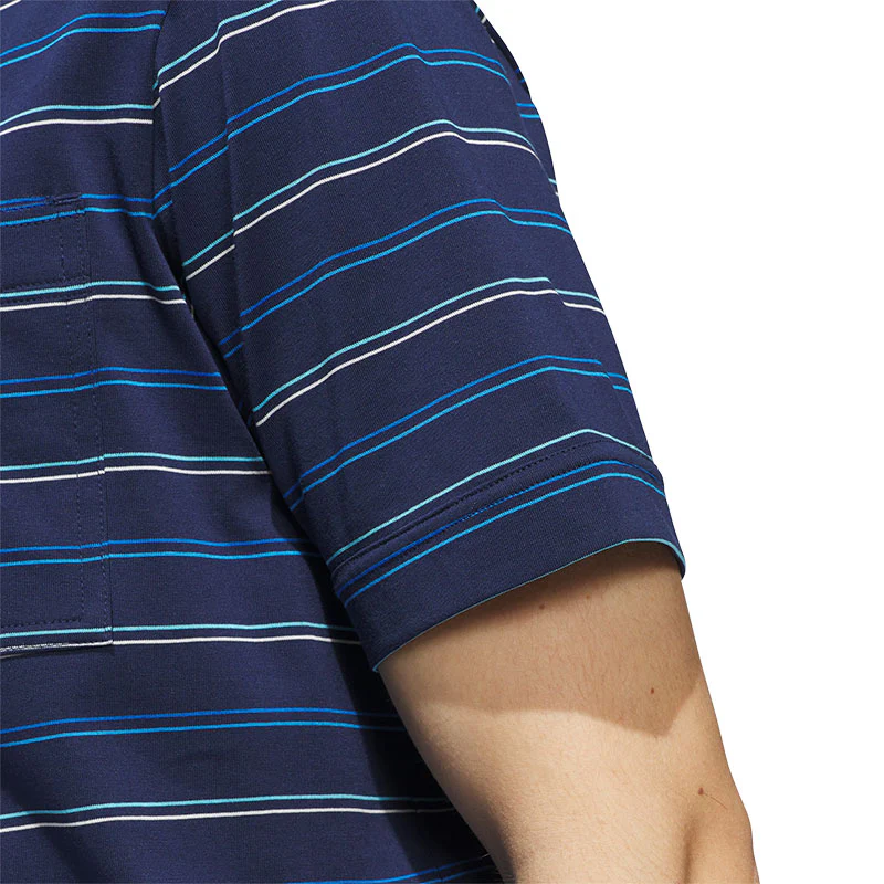 ADIDAS Originals Archive Stripe Men's Polo (Indigo) - Image 4