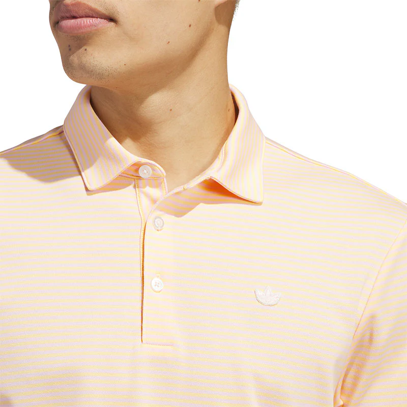 ADIDAS Originals Stripe Men's Pique Polo (Orange) - Image 3