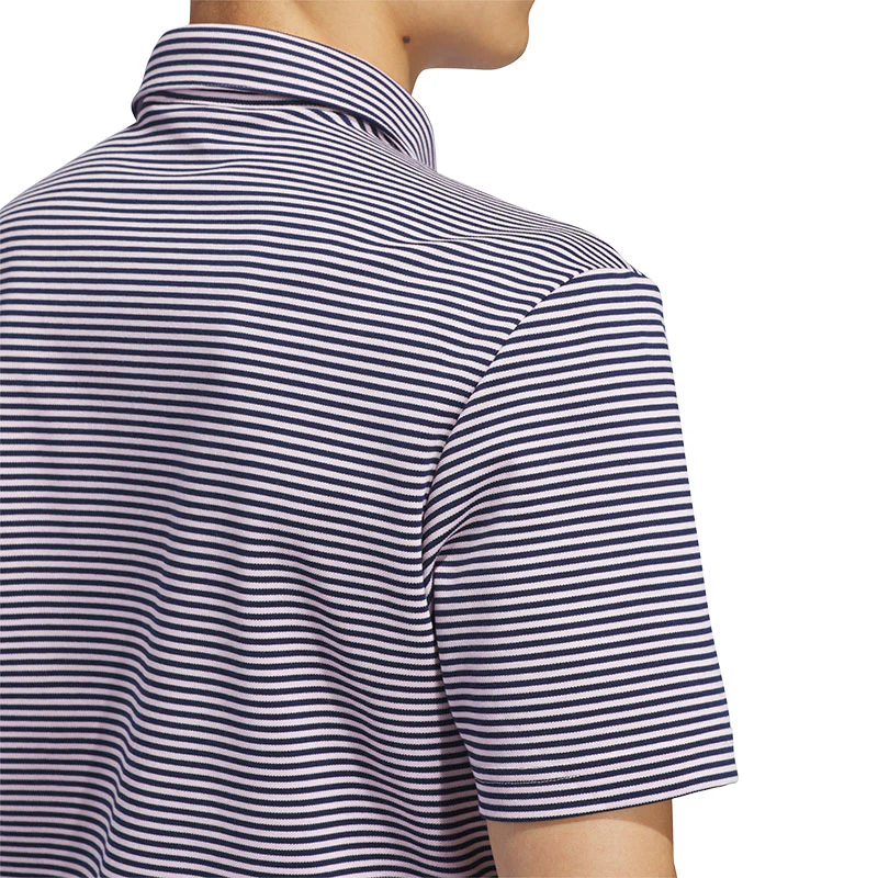 ADIDAS Originals Stripe Men's Pique Polo (Pink) - Image 4