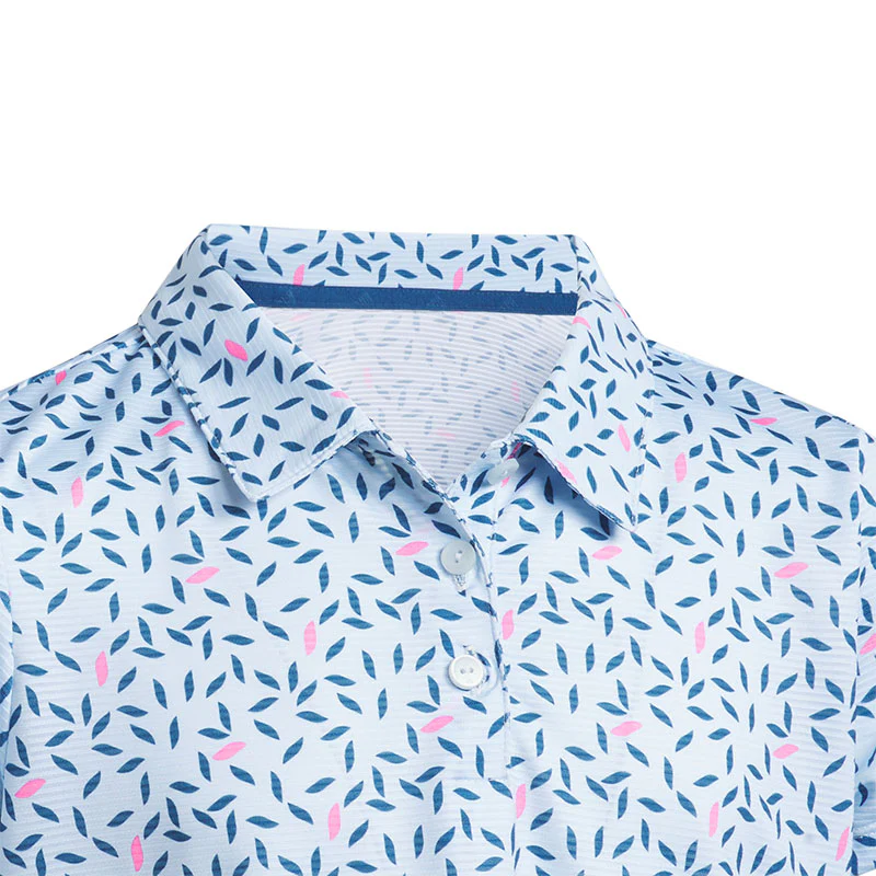ADIDAS Printed Girl's Polo (Sky) - Image 3