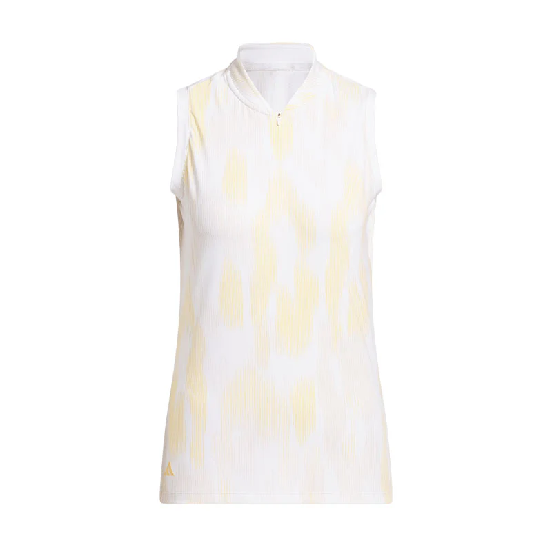 ADIDAS Ultimate365 Tour Printed Women's Sleeveless Polo (Orange)