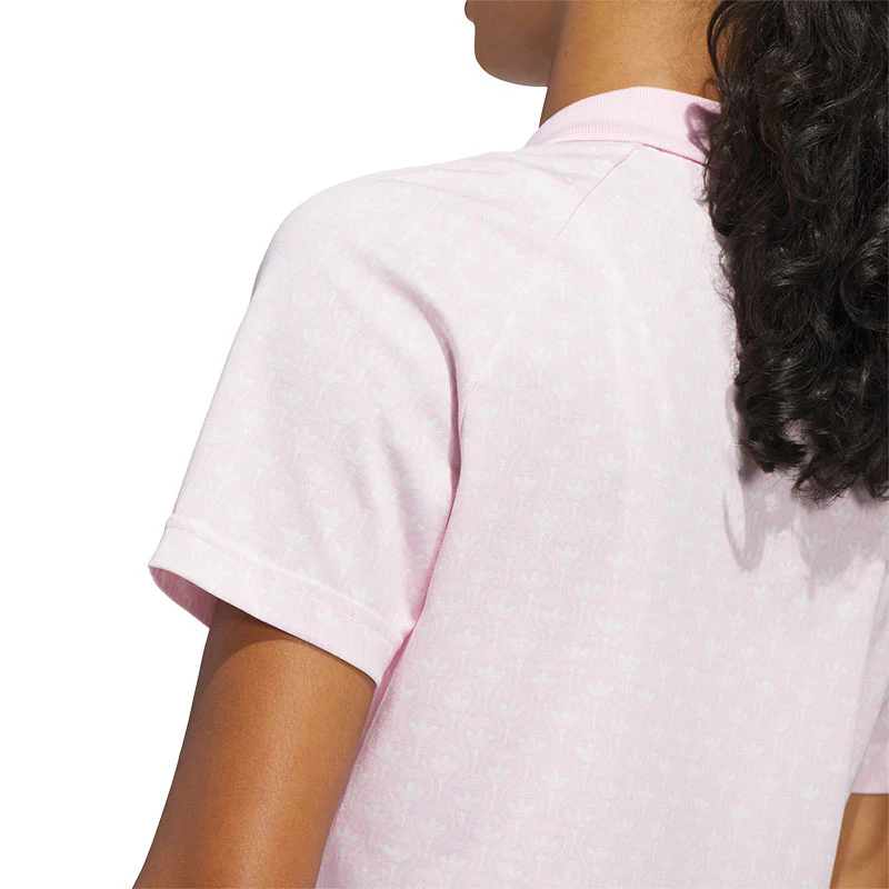 ADIDAS Originals All Over Trefoil Women's Polo (Pink) - Image 4
