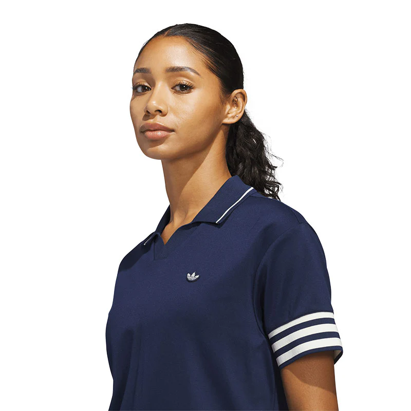 ADIDAS Originals 3-Stripe Women's Polo (Indigo) - Image 3