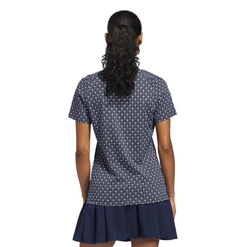 ADIDAS Originals All Over Trefoil Women's Polo (Indigo) - Image 2