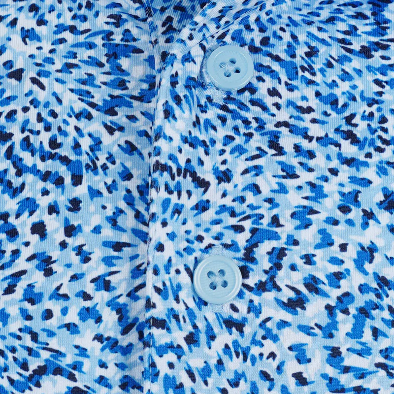 GFORE Fireworks Print Tech Jersey Men's Polo (Baja) - Image 3