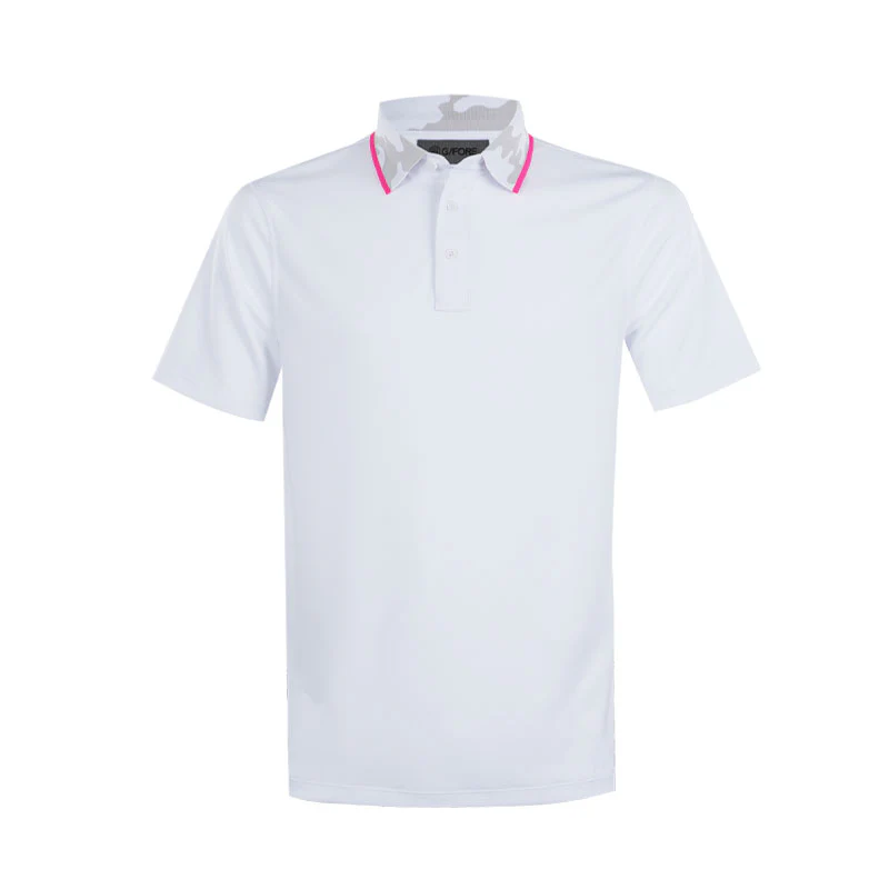 GFORE Camo Collar Performance Pique Men's Polo (Snow)