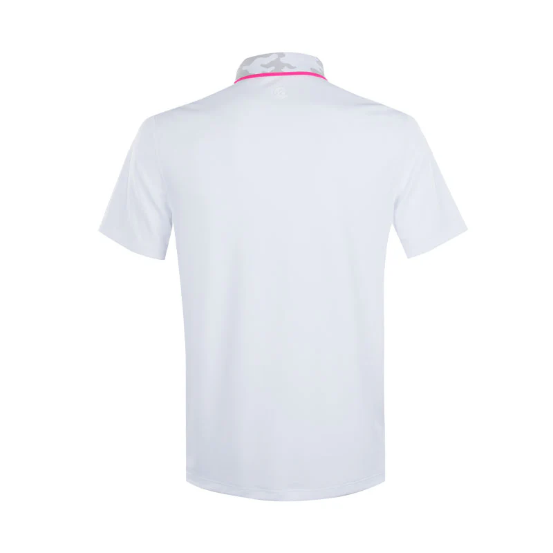 GFORE Camo Collar Performance Pique Men's Polo (Snow) - Image 2