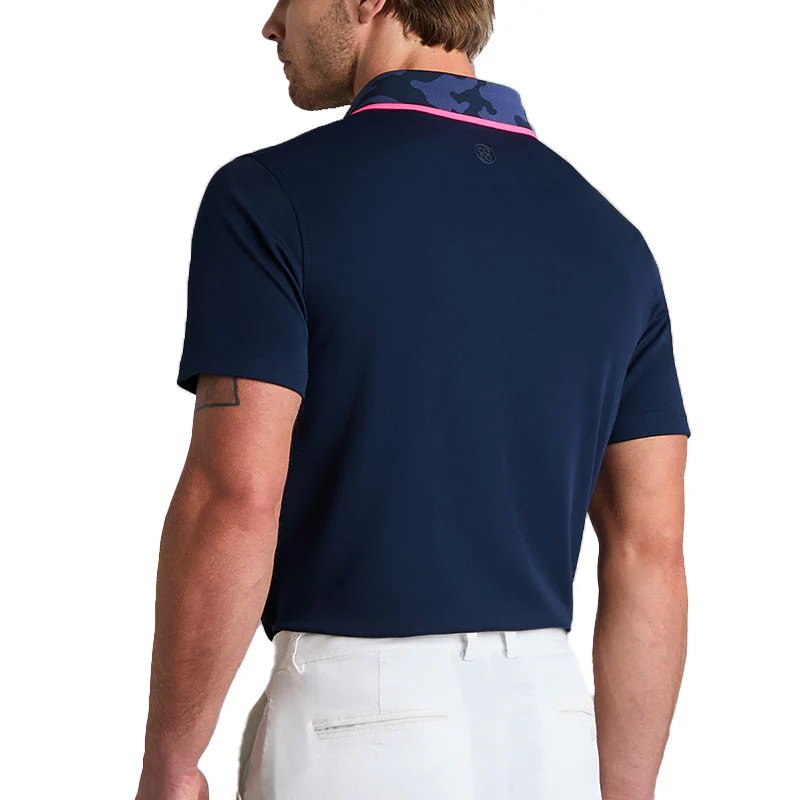 GFORE Camo Collar Performance Pique Men's Polo (Twilight) - Image 2