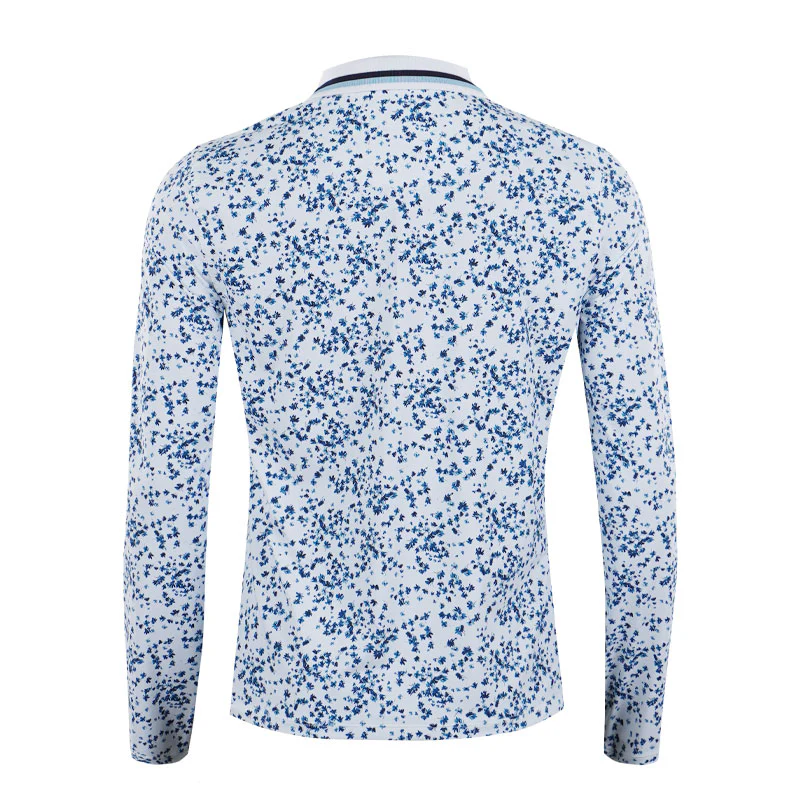 GFORE Scattered Ditzy Print Women's Long Sleeve Polo (Snow) - Image 2