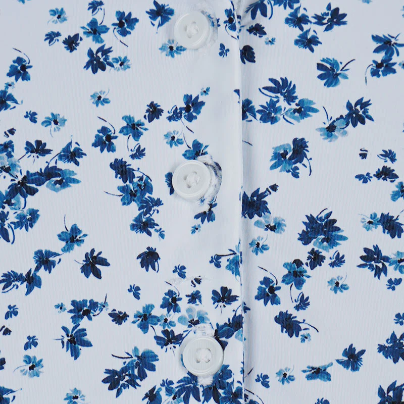 GFORE Scattered Ditzy Print Women's Long Sleeve Polo (Snow) - Image 3