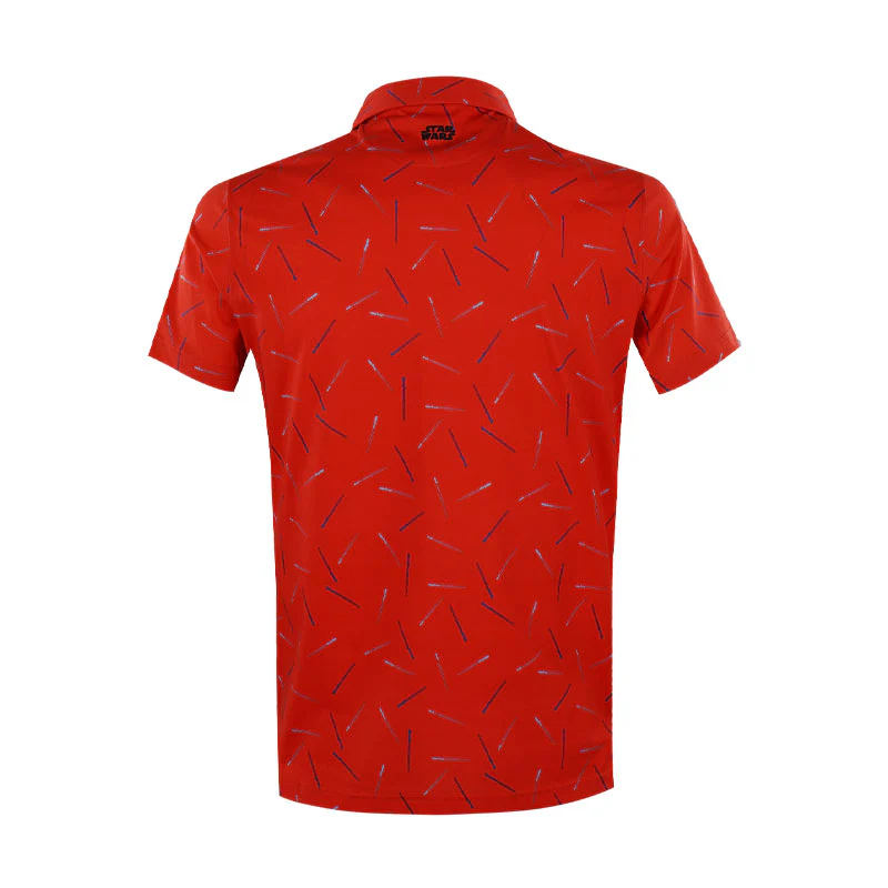 DISNEY Star Wars Sword Print Men's Polo (Red) - Image 2