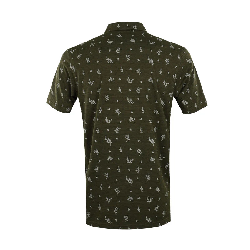 CALVIN KLEIN Colton Print Men's Polo (Olive) - Image 2