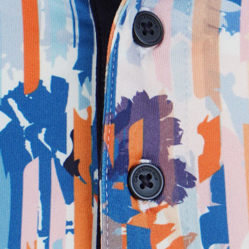 CALVIN KLEIN Glitch Print Men's Polo (Glitch Print) - Image 3