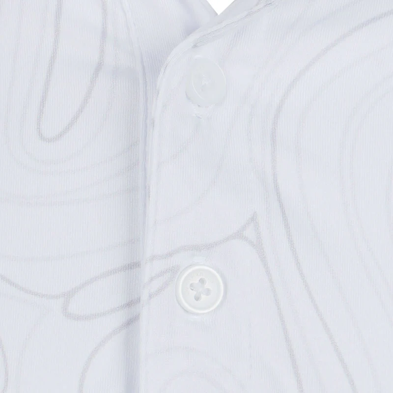 CALVIN KLEIN Marble Print Men's Polo (White) - Image 3