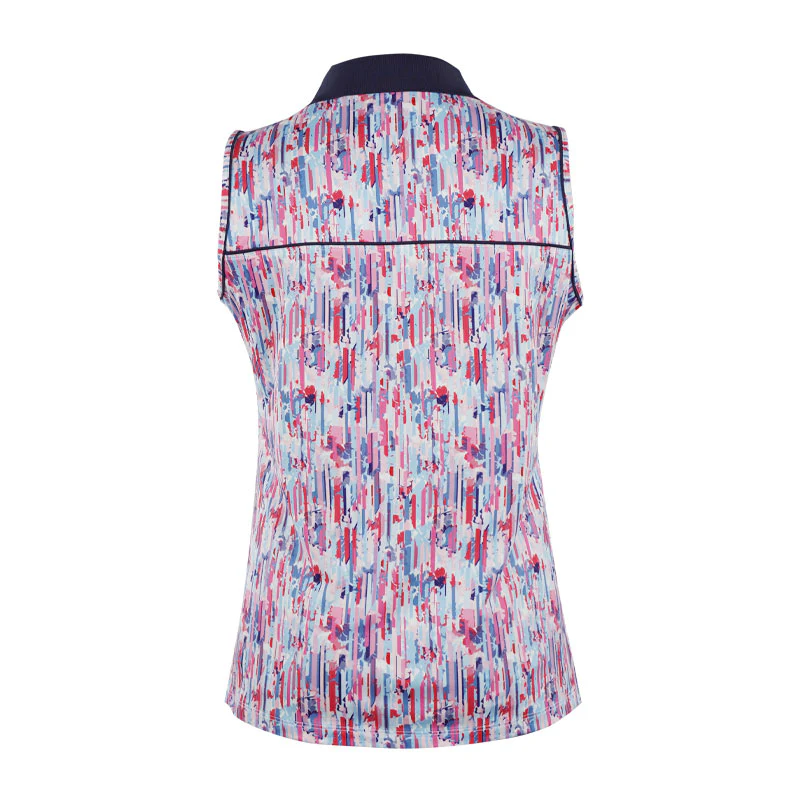 CALVIN KLEIN Manele Women's Sleeveless Polo (Glitch Print) - Image 2