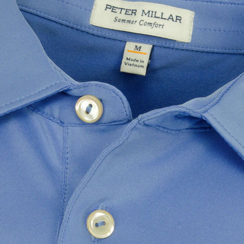PETER MILLAR Solid Men's Performance Jersey Polo (Bluebird) - Image 2