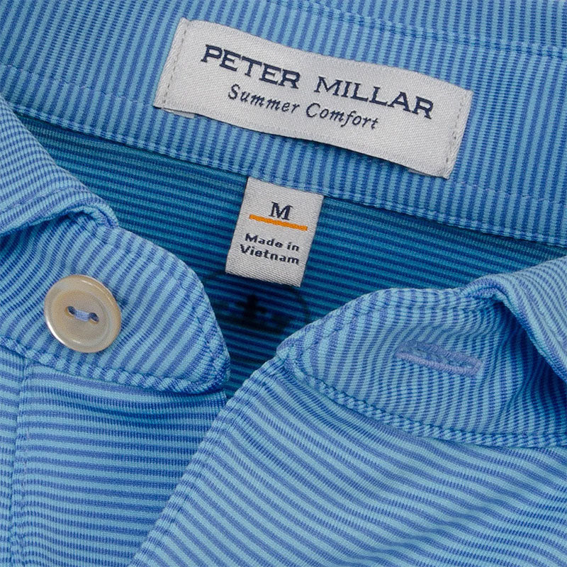 PETER MILLAR Jubilee Men's Performance Jersey Polo (Windsor Blue) - Image 3