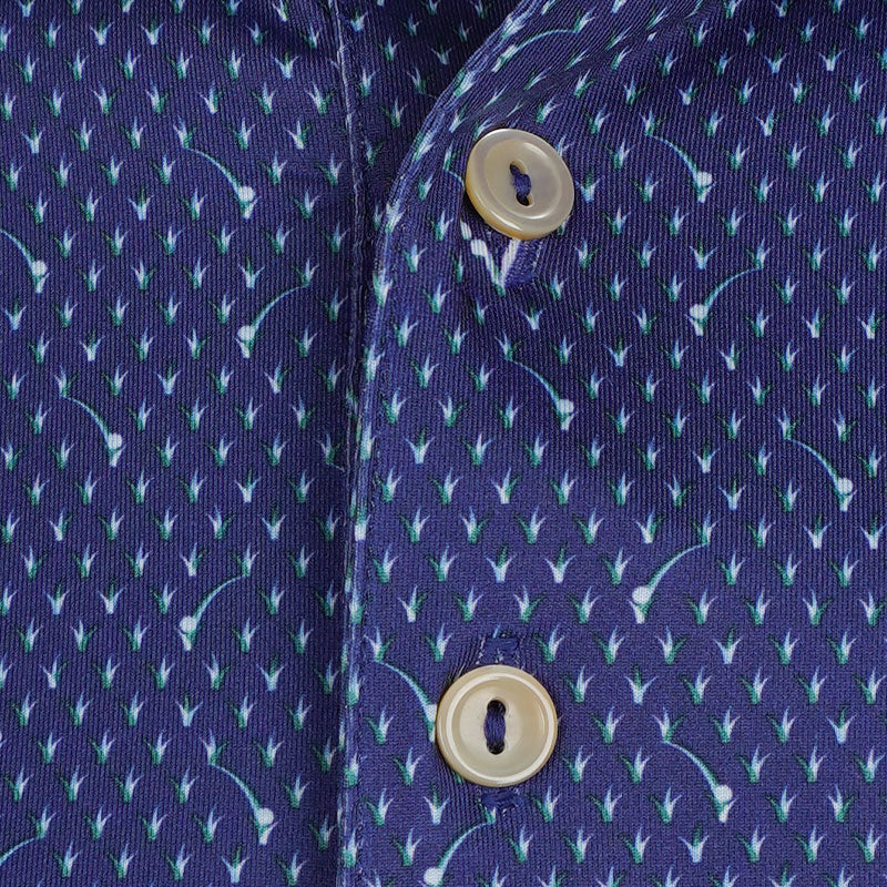 PETER MILLAR In The Rough Men's Performance Polo (Sport Navy) - Image 3