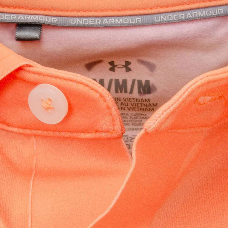 UNDER ARMOUR Halo Bonded Printed Men's Polo (Orange Block) - Image 3