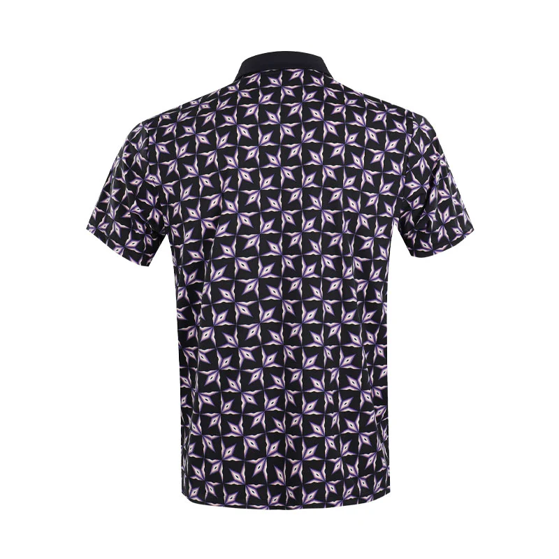 UNDER ARMOUR ArmourDry Printed Men's Polo (Black/Posh/Pink) - Image 2