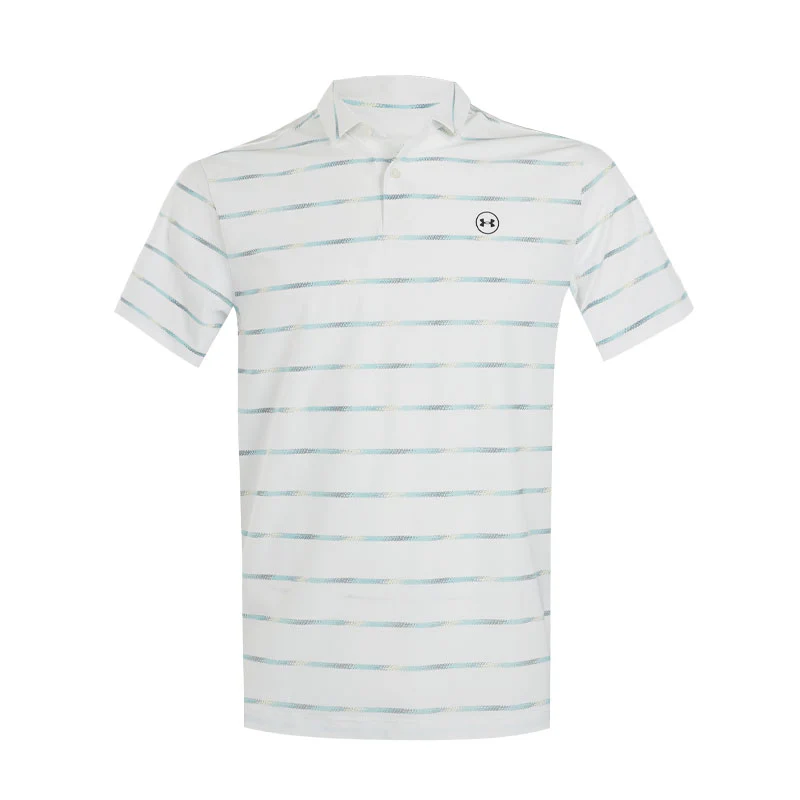 UNDER ARMOUR Drive Chill Printed Men's Polo (White/Blue)