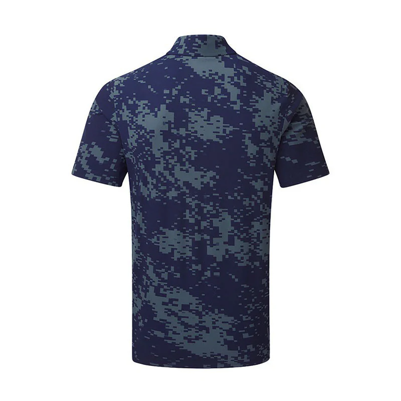 UNDER ARMOUR Drive Chill Printed Men's Polo (Blue/Grey) - Image 2