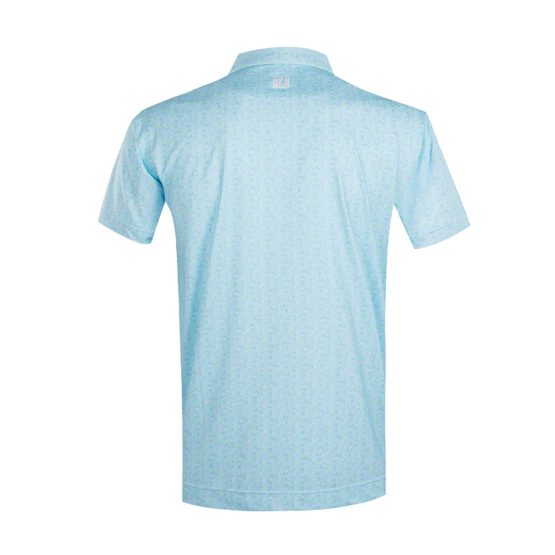 FOOTJOY Dot Terrain Lisle Men's Polo (Blue) - Image 2