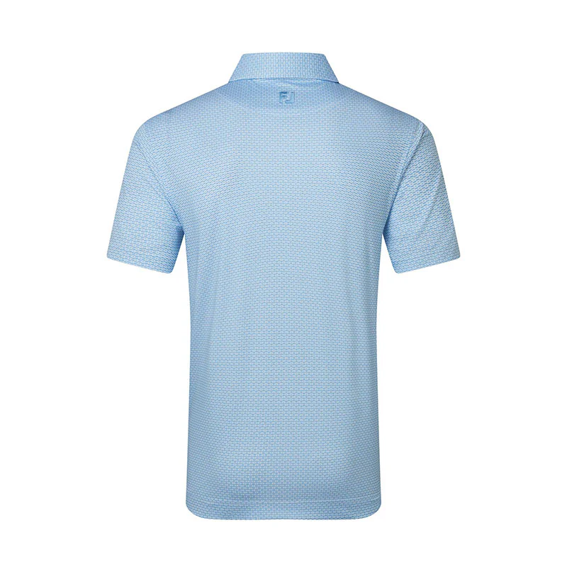 FOOTJOY Nautical Flag Print Lisle Men's Polo (Blue) - Image 2