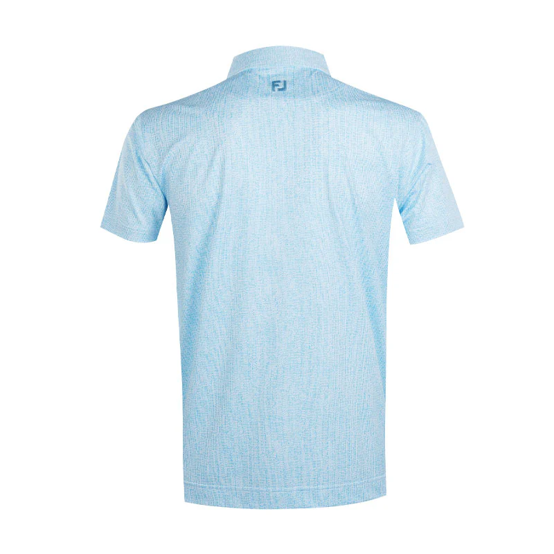 FOOTJOY Seersucker Print Lisle Men's Polo (Blue) - Image 2