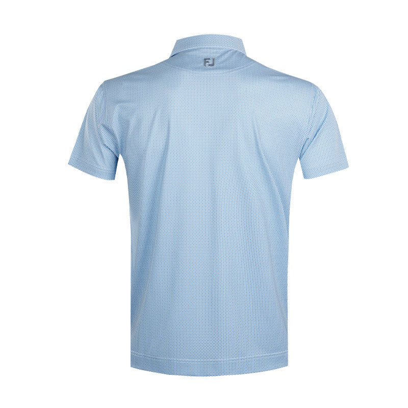 FOOTJOY Wave Print Lisle Men's Polo (Chambray) - Image 2