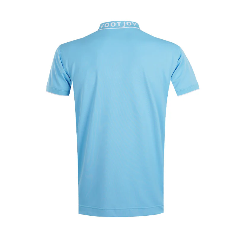FOOTJOY Wordmark Pique Men's Polo (Blue) - Image 2