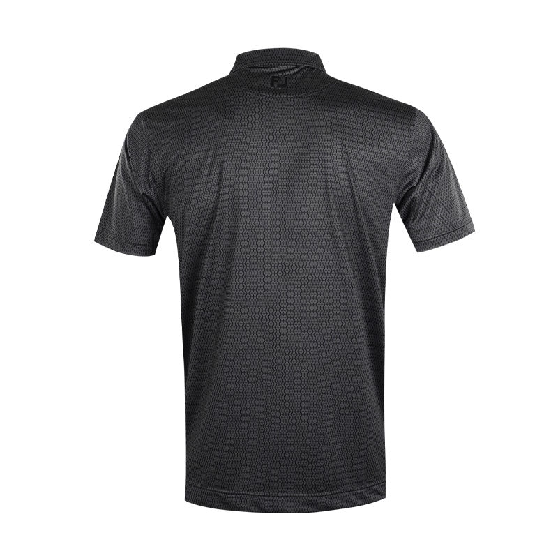 FOOTJOY Grip Print Lisle Men's Polo (Charcoal) - Image 2
